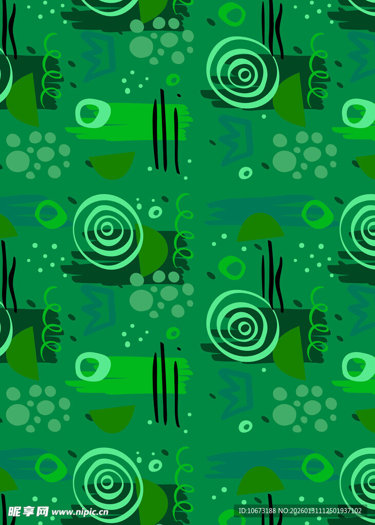 绿色螺旋图案抽象背景图