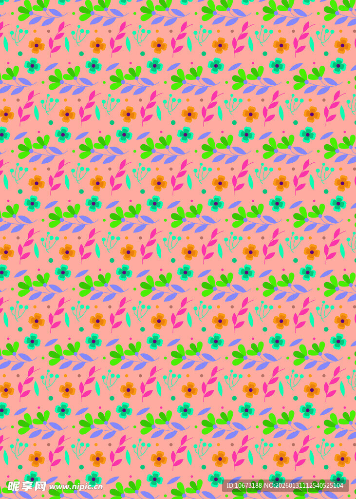 多彩花卉图案背景