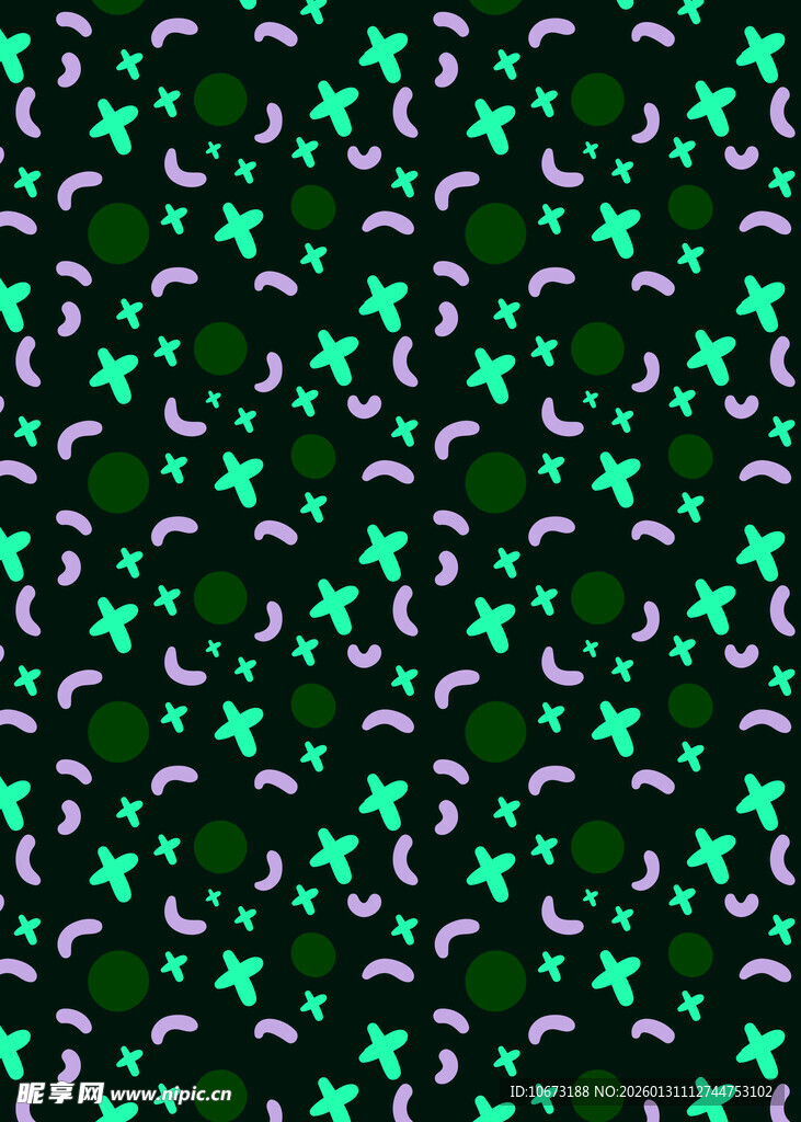 绿色星星月亮图案背景