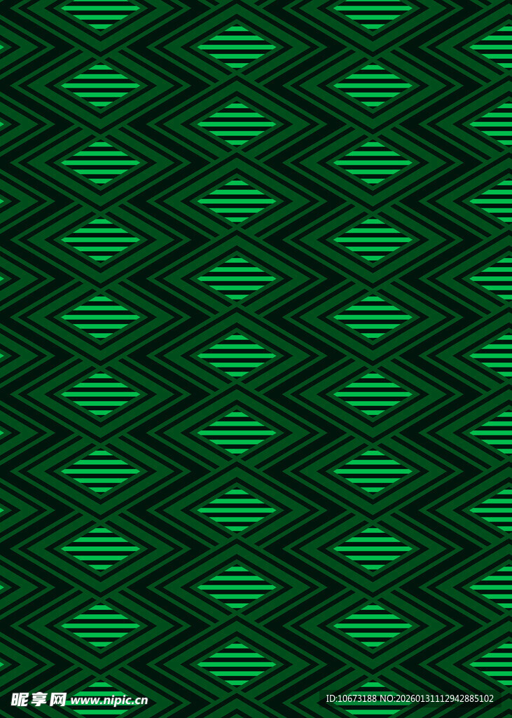 绿色几何图案无缝背景