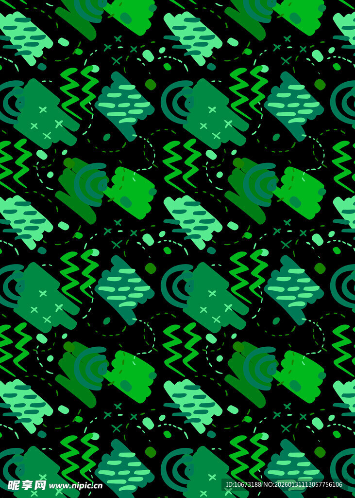 绿色心形图案矢量背景