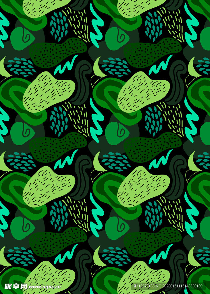 绿色抽象植物图案背景
