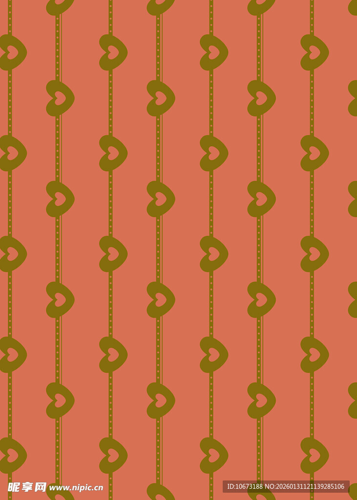 橙底绿纹几何图案背景