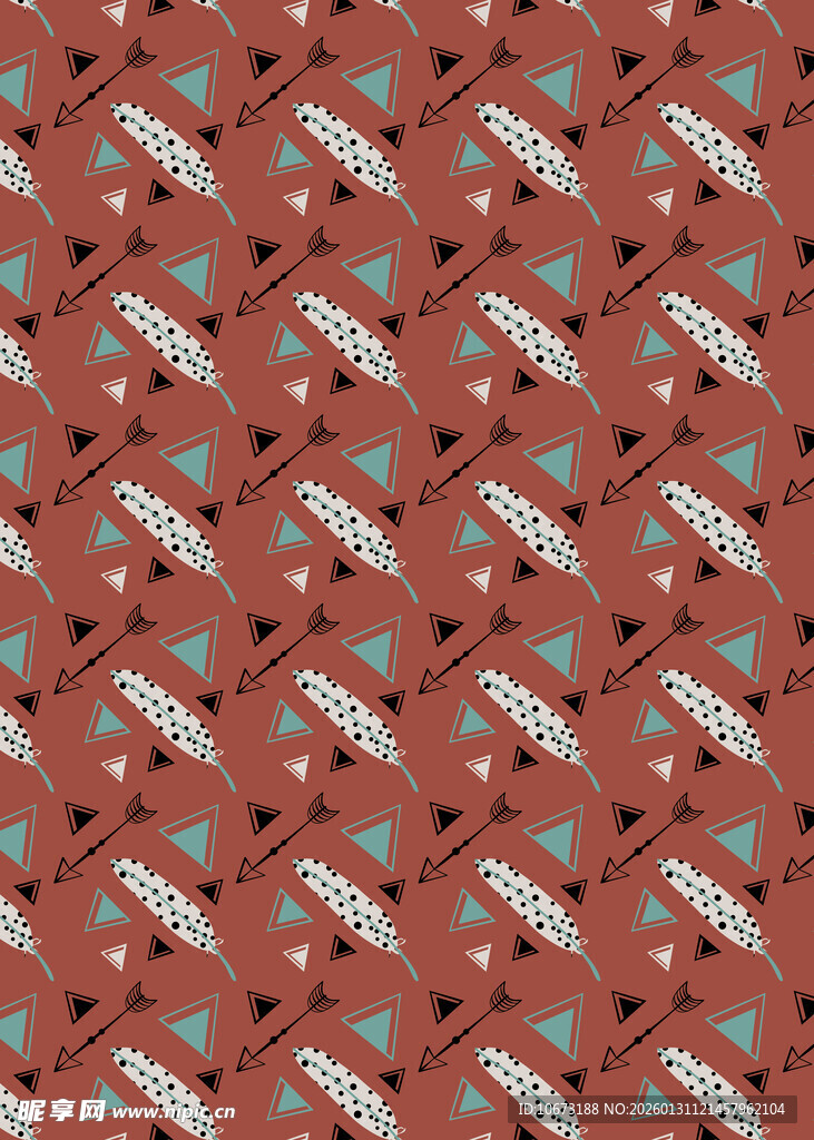 红色几何图案复古风背景