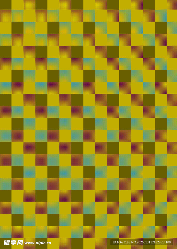 黄绿格子图案背景