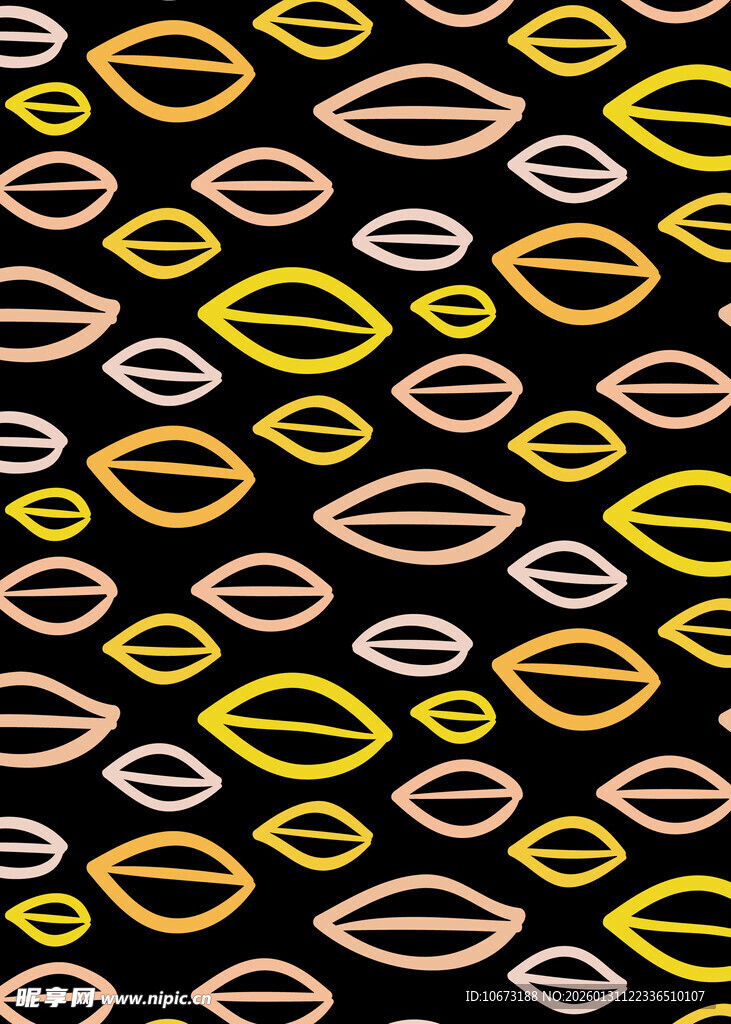 几何线条嘴唇图案背景