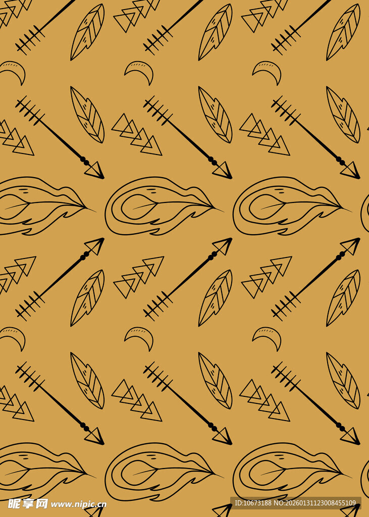 复古羽毛图案背景纹理