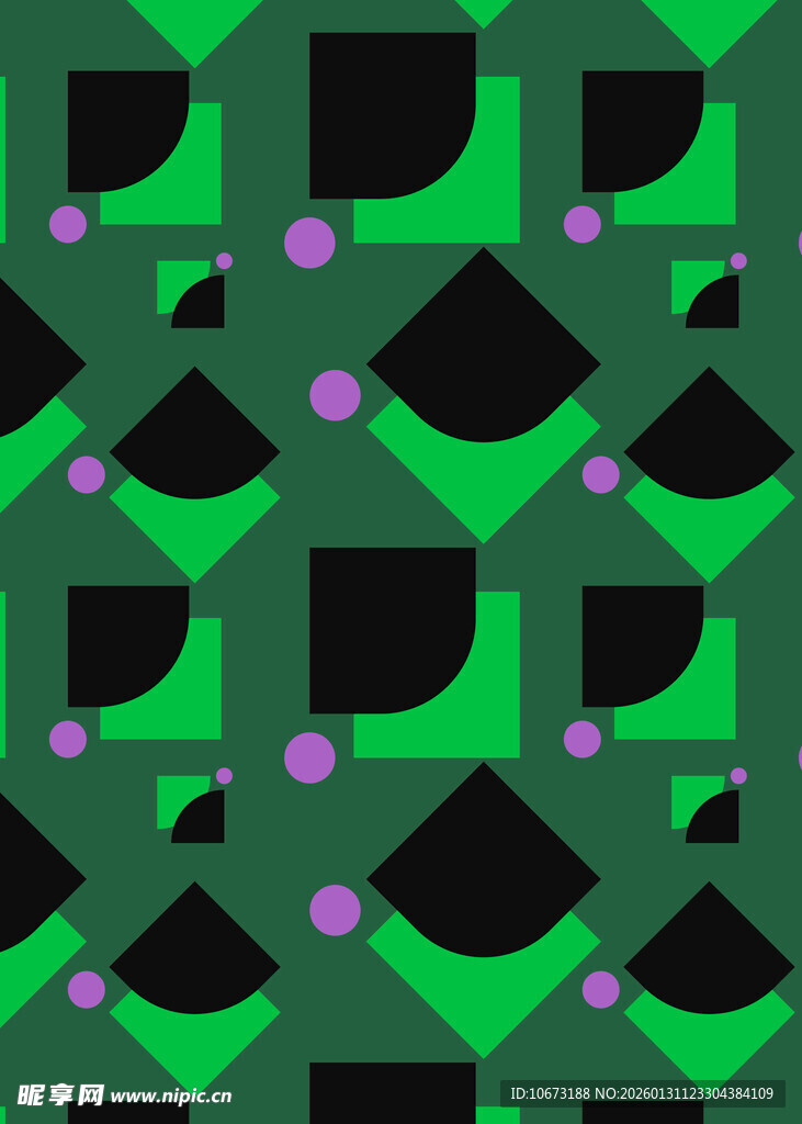绿色几何图案抽象背景图