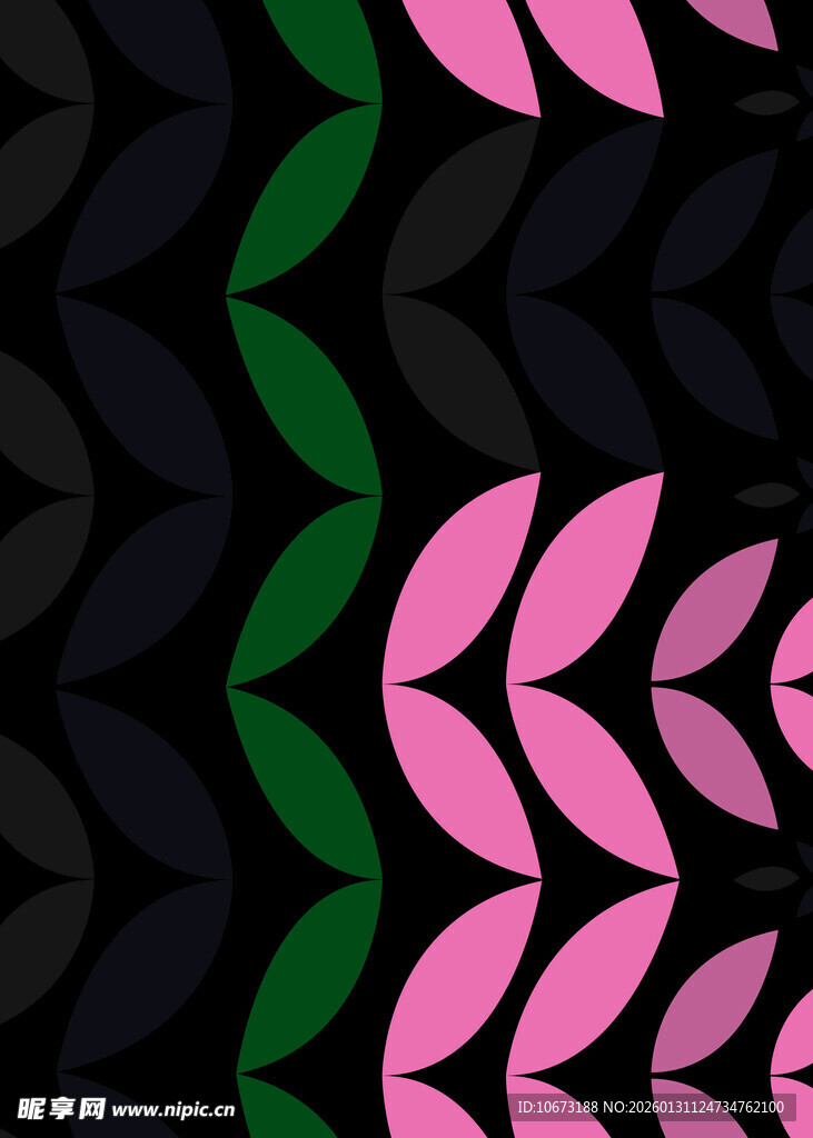 几何叶片图案背景设计