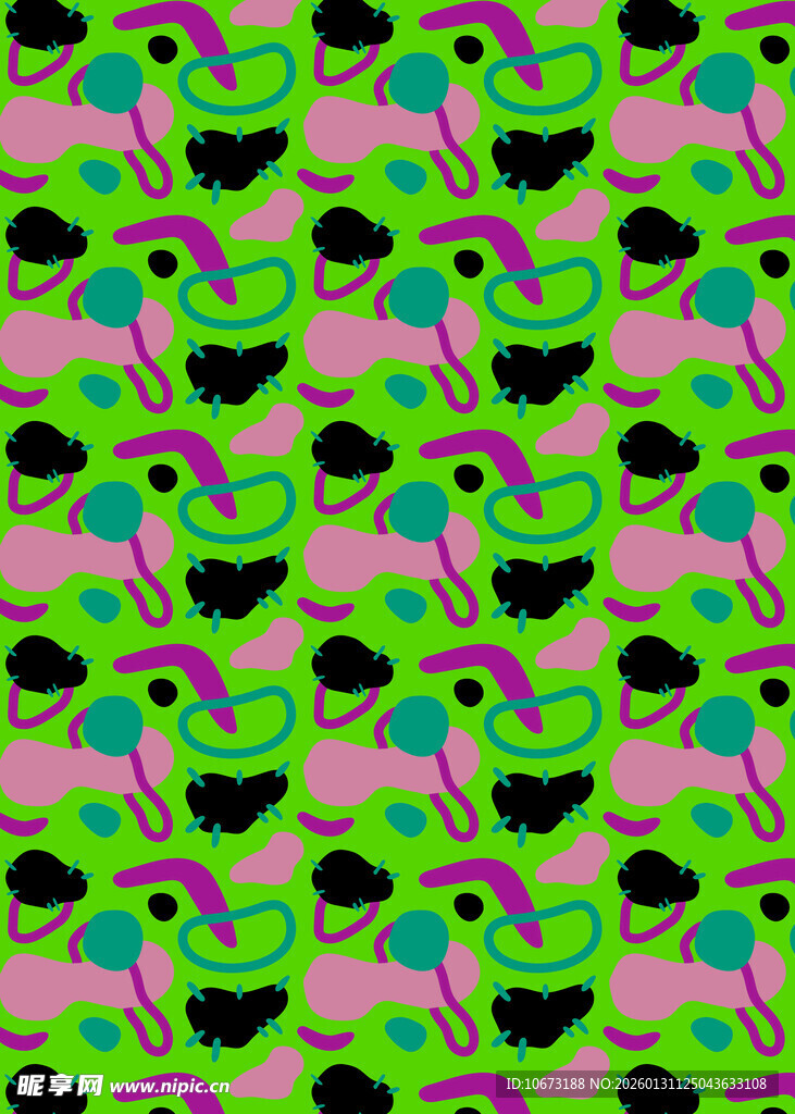 多彩心形几何图案纹理