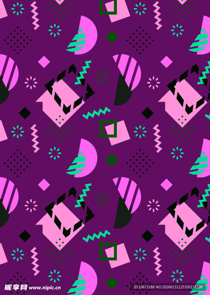 紫色几何图案抽象背景图