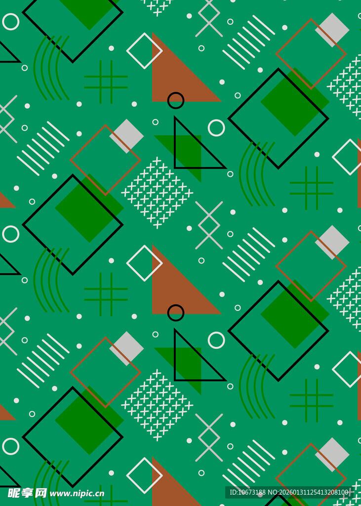 绿色几何图案科技风背景