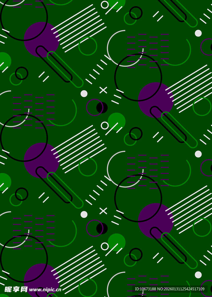 绿色紫色几何图案背景