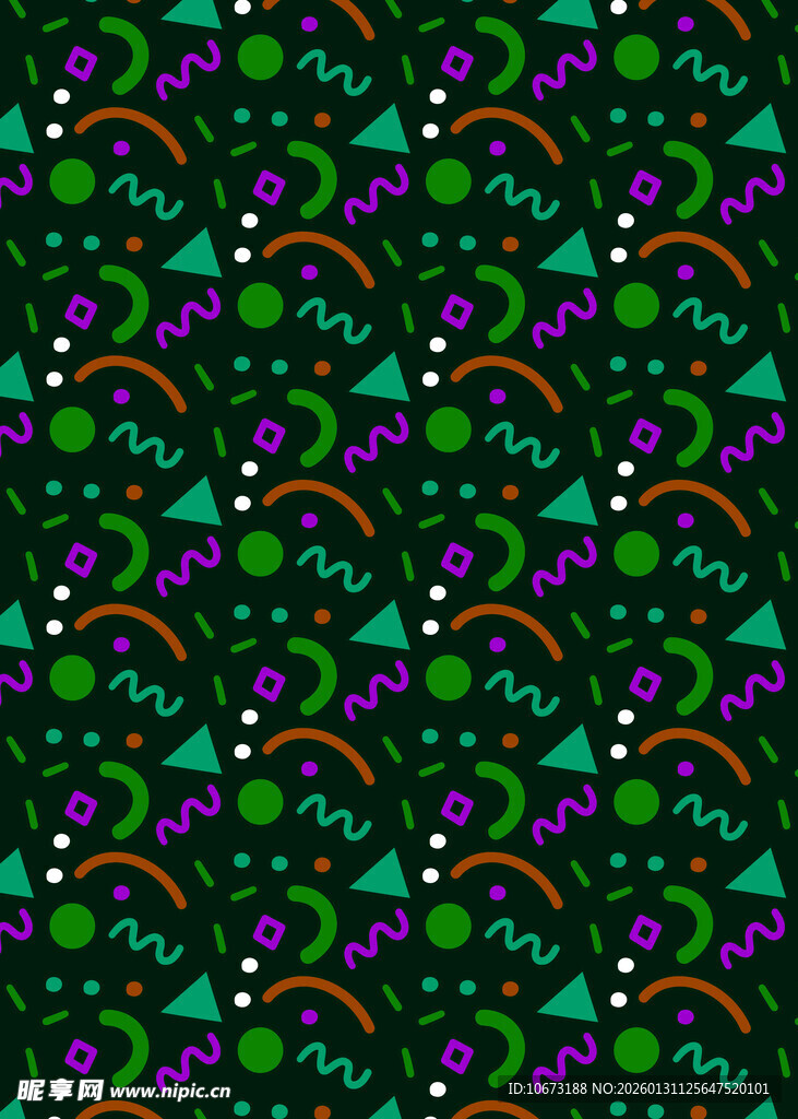 多彩节日图案无缝背景