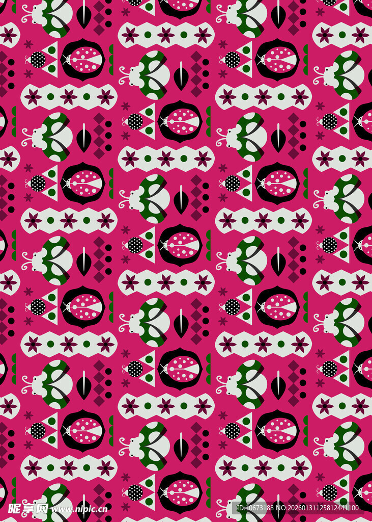 粉色花卉几何图案纹理