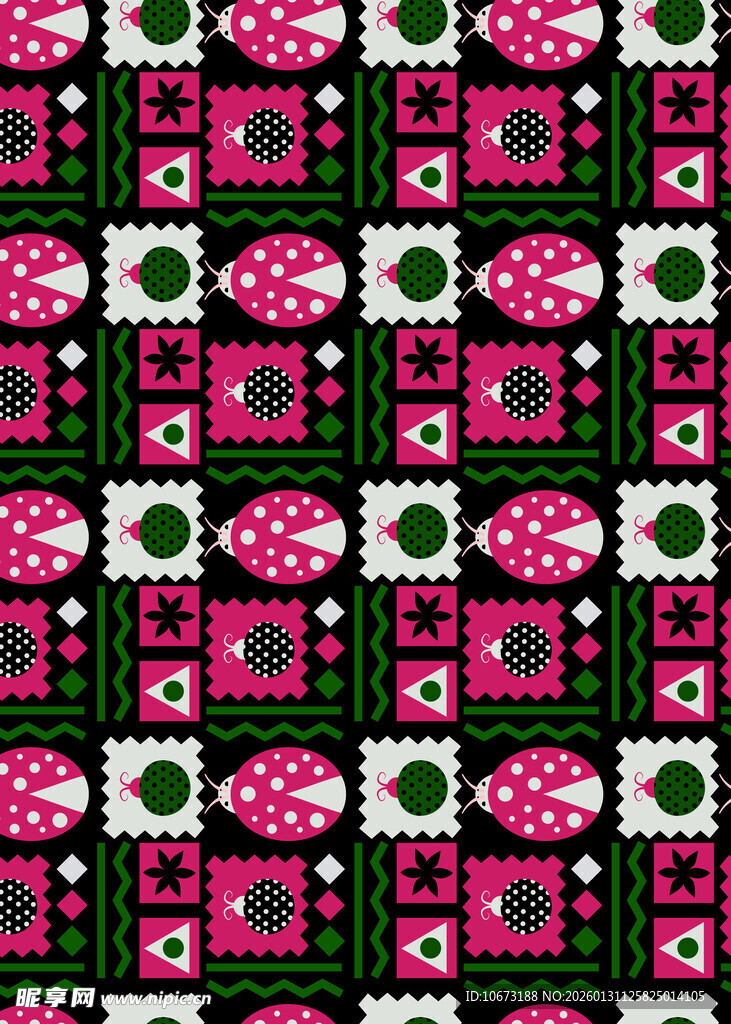 粉色几何图案无缝背景