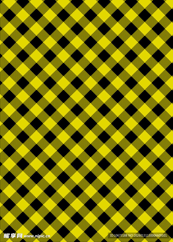 黄黑格子图案背景