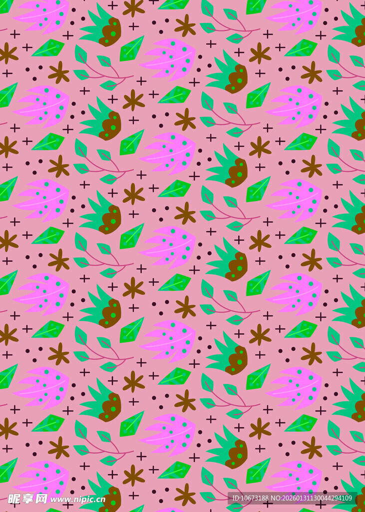 梦幻粉紫花卉图案背景