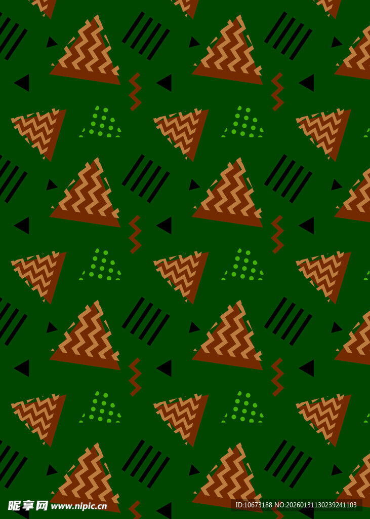 绿色背景的几何图案装饰