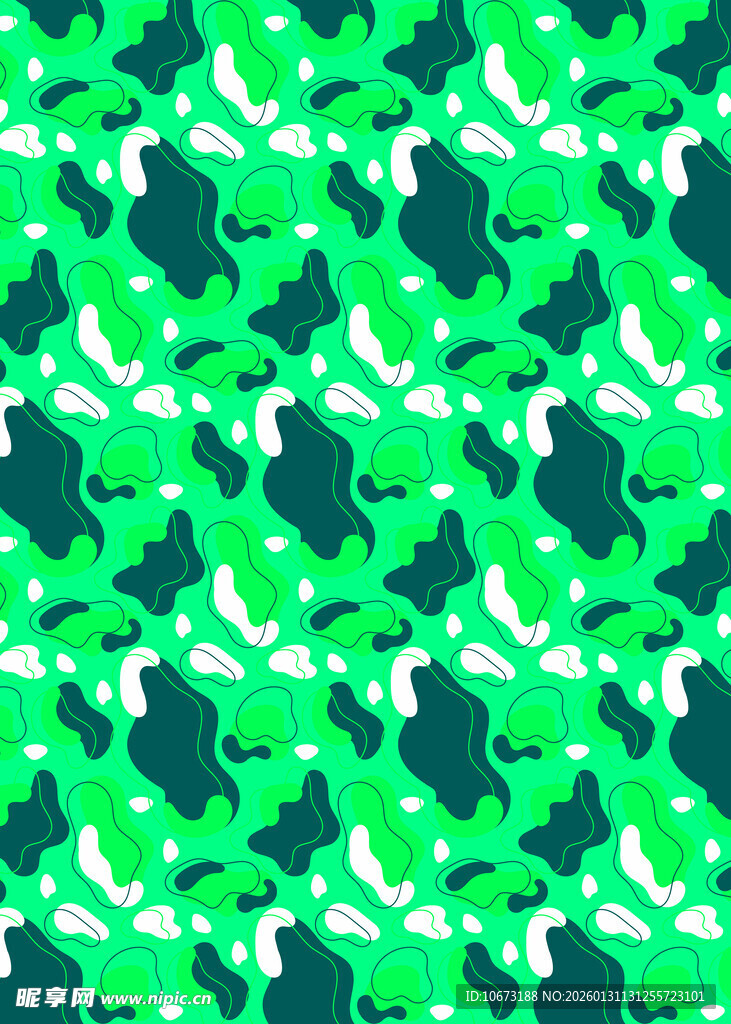 绿色动物图案无缝背景