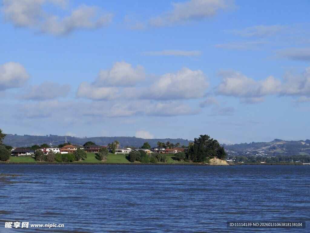 奥克兰海湾小镇风景
