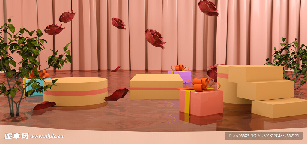 赛博舞台 科技展台 C4D 场