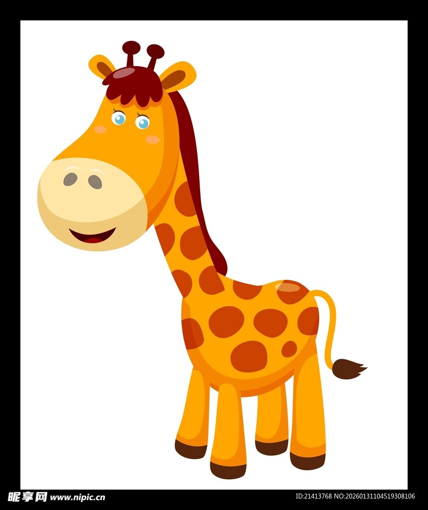 可爱长颈鹿卡通形象