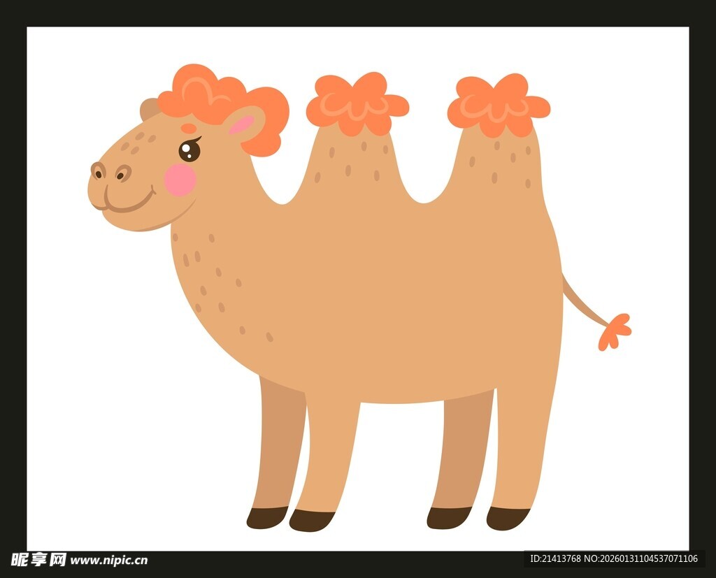 可爱卡通骆驼形象