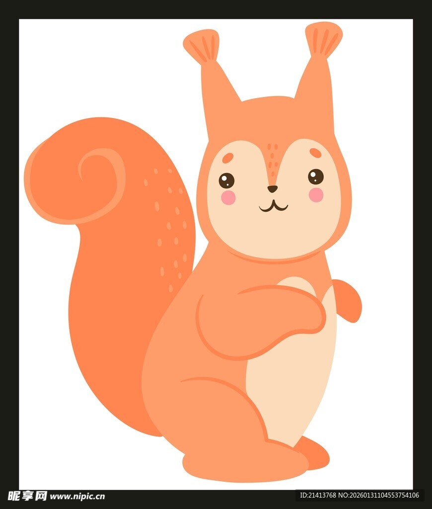 可爱松鼠卡通形象