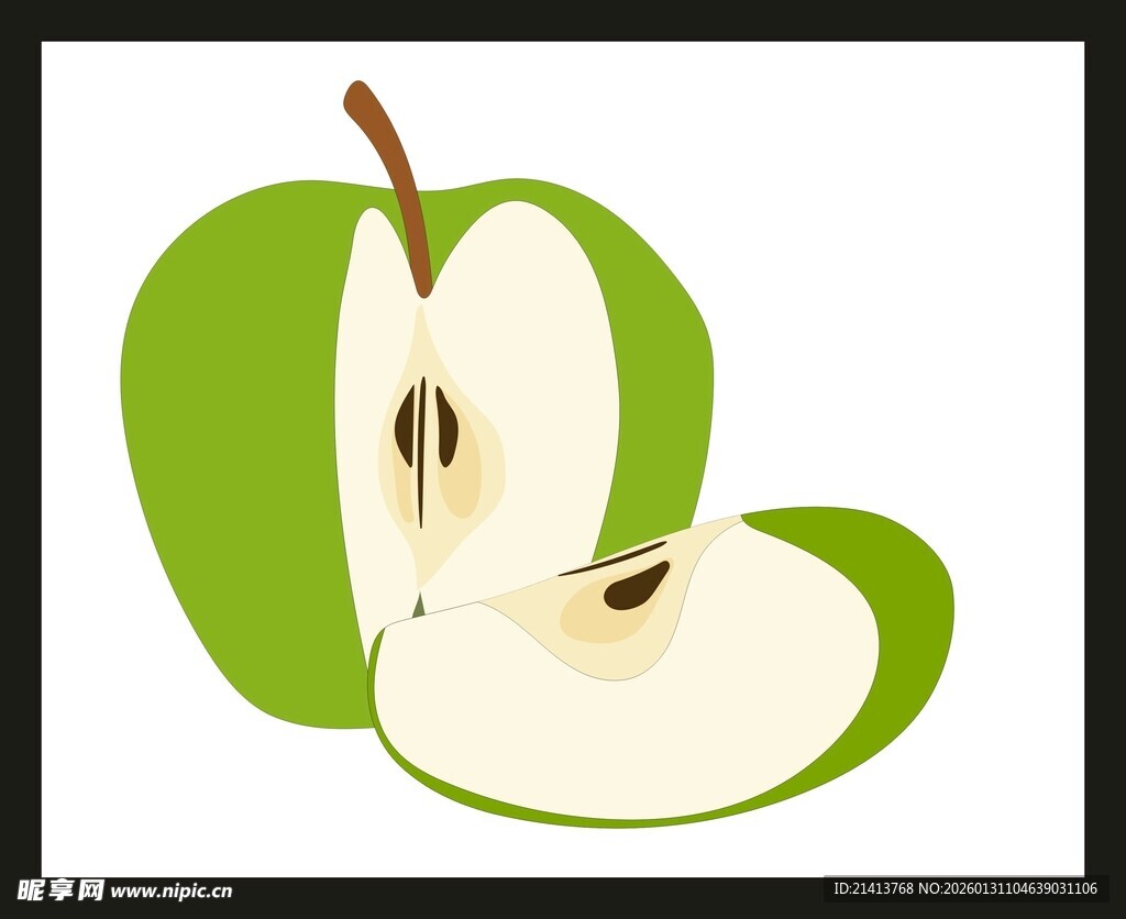 青苹果切片展示