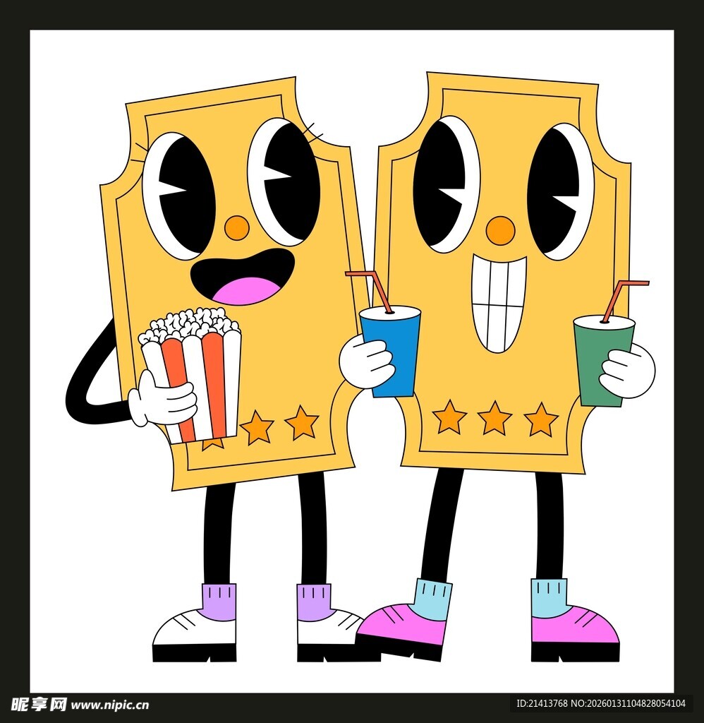 卡通金币角色欢乐互动