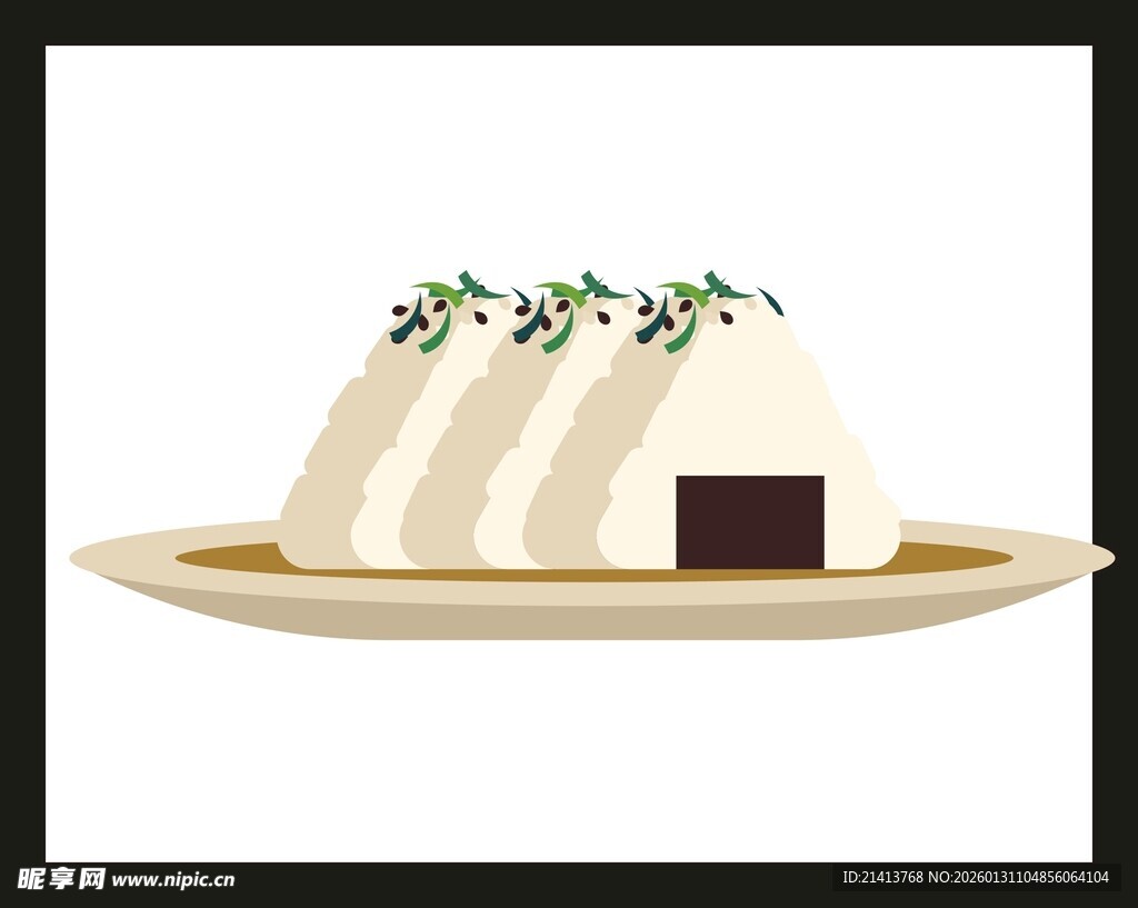 精致日式点心摆放在盘上