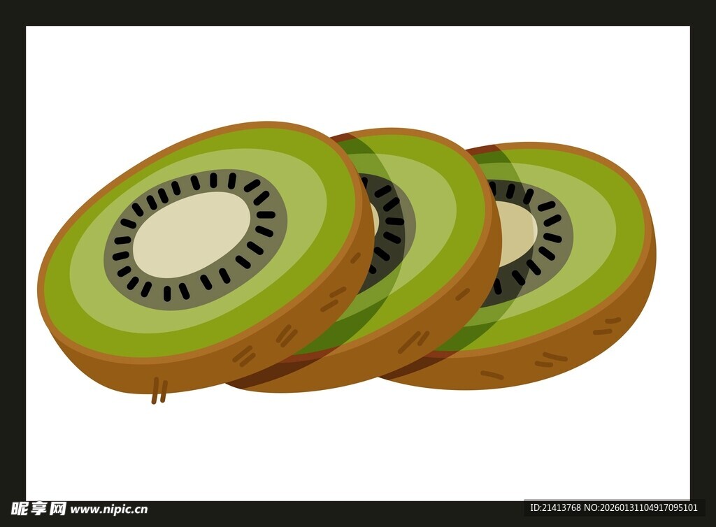 切片猕猴桃特写