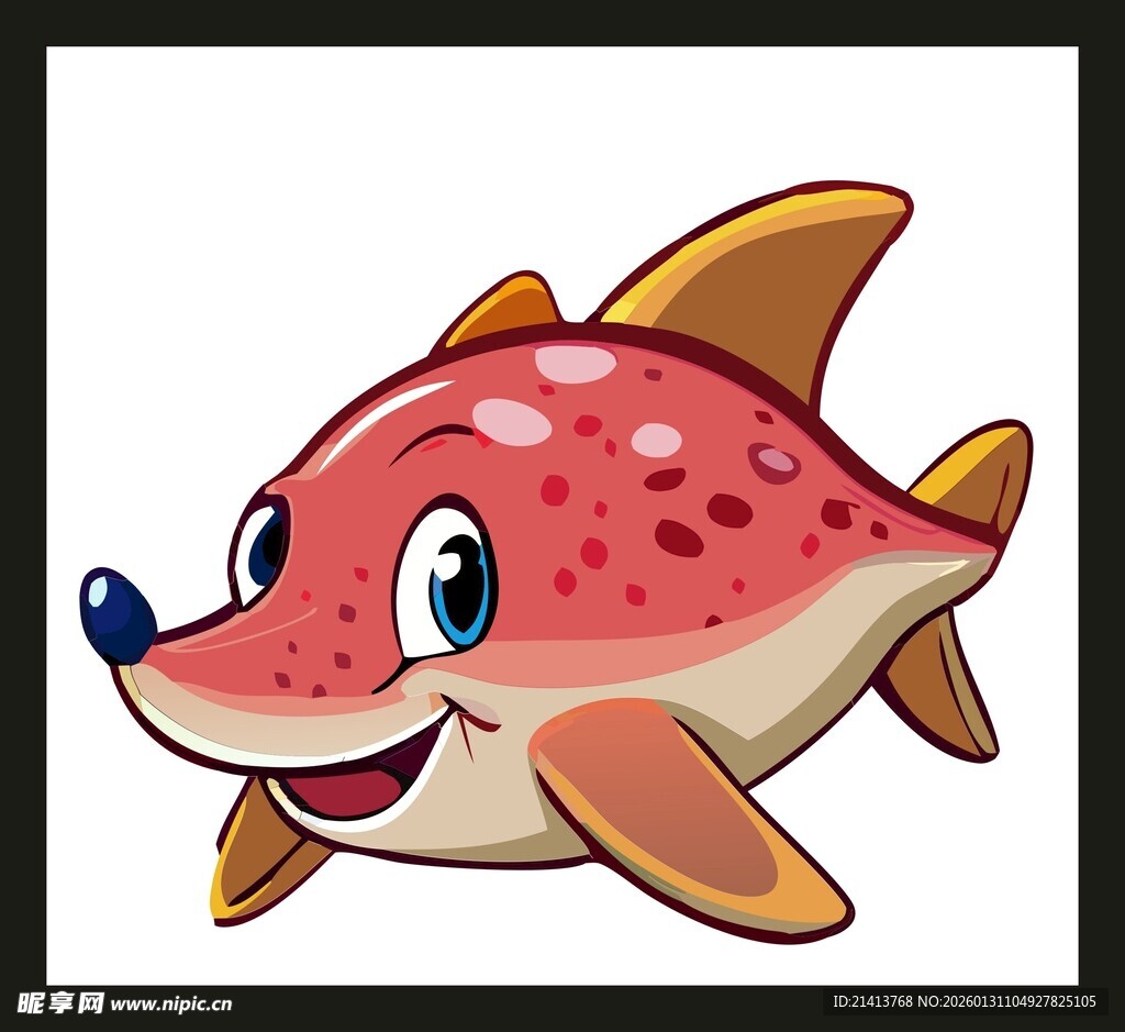 可爱卡通鲨鱼形象