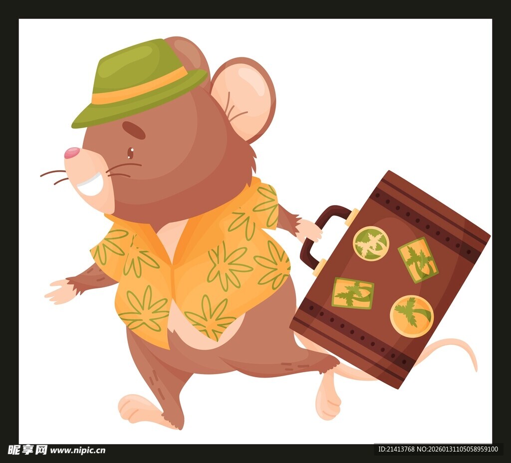 旅行鼠带着美食开启旅程