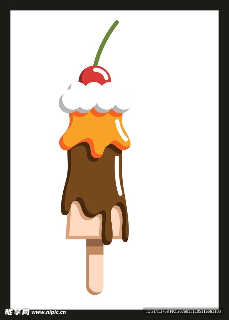 巧克力樱桃冰淇淋