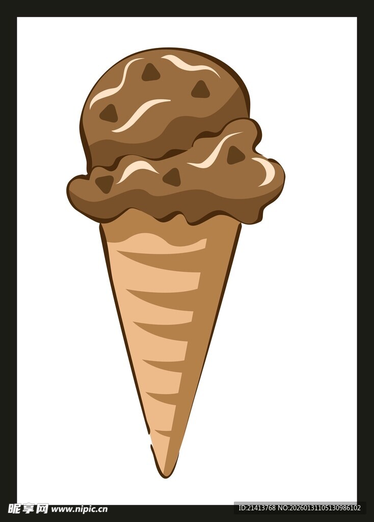 巧克力冰淇淋甜筒
