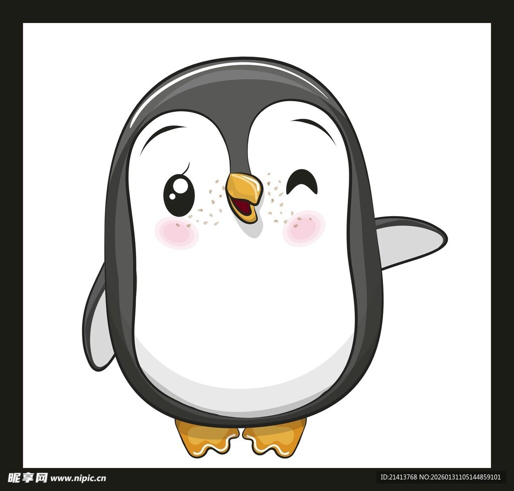 可爱企鹅卡通形象