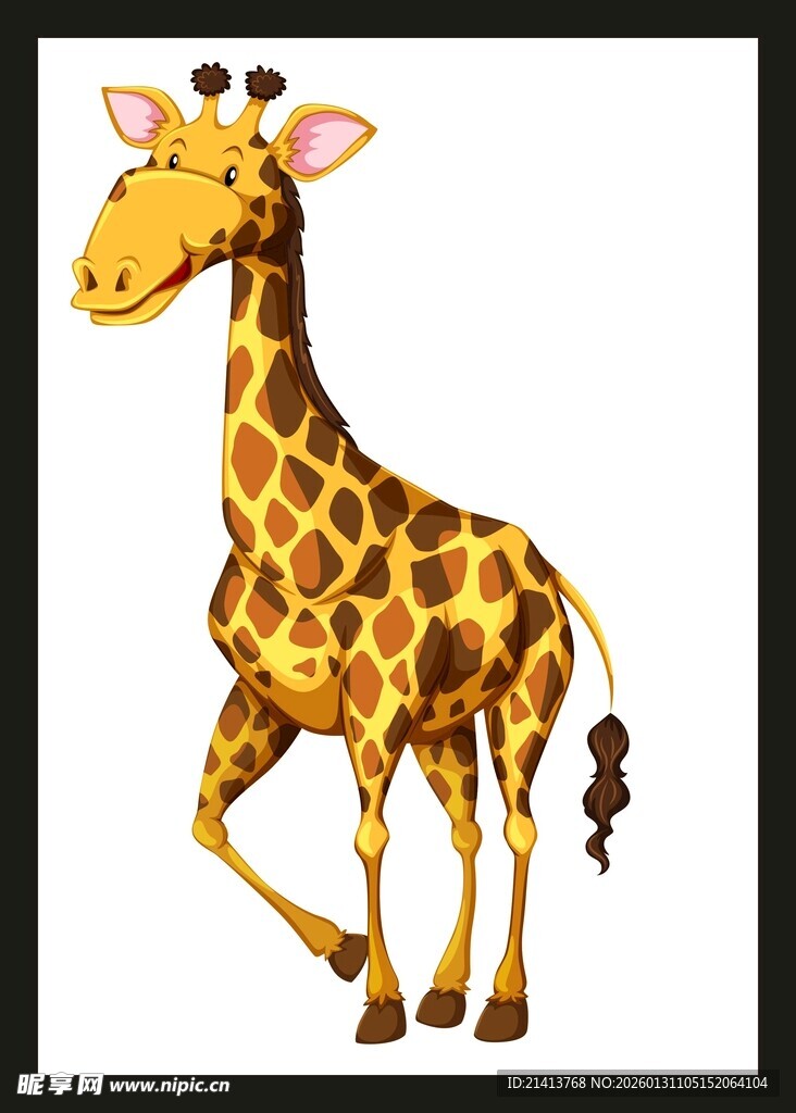可爱长颈鹿卡通形象