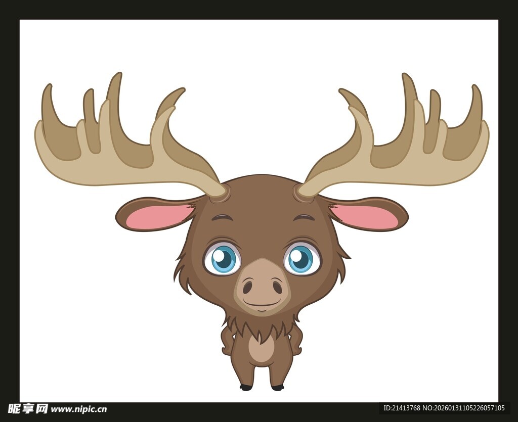 可爱卡通驼鹿头像