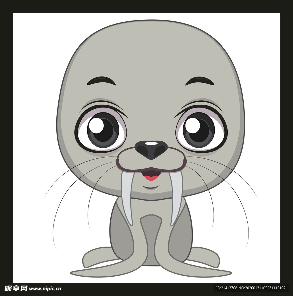 可爱小海豹卡通形象