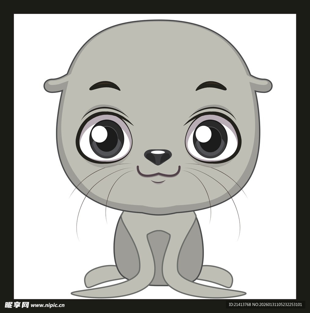 可爱小海豹卡通形象