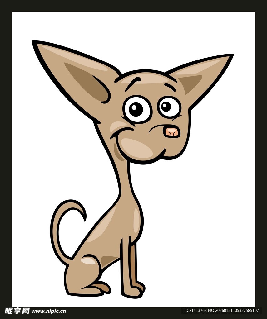 可爱卡通吉娃娃小狗形象