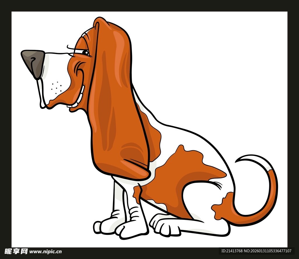 卡通巴吉度猎犬形象