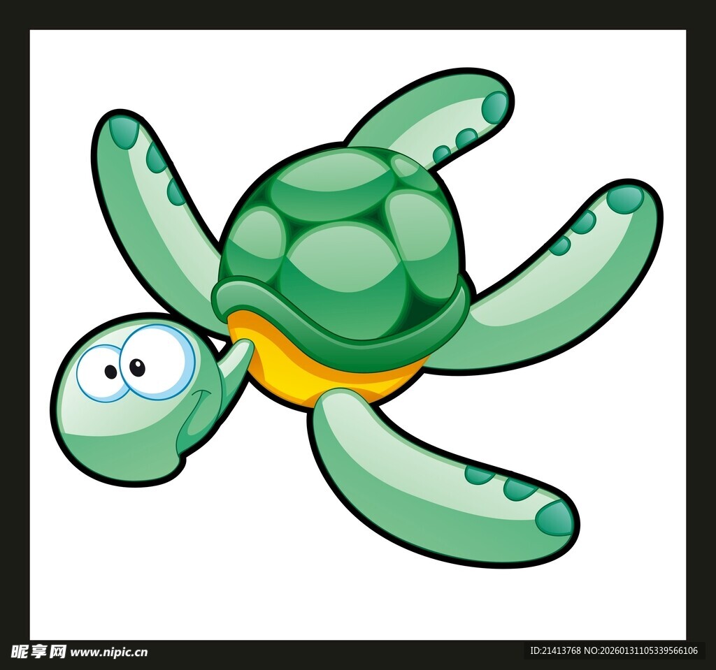 可爱卡通小海龟