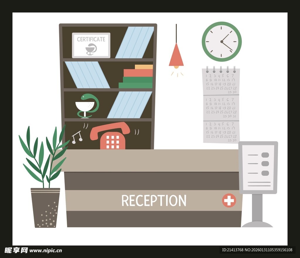 简约风格接待处场景