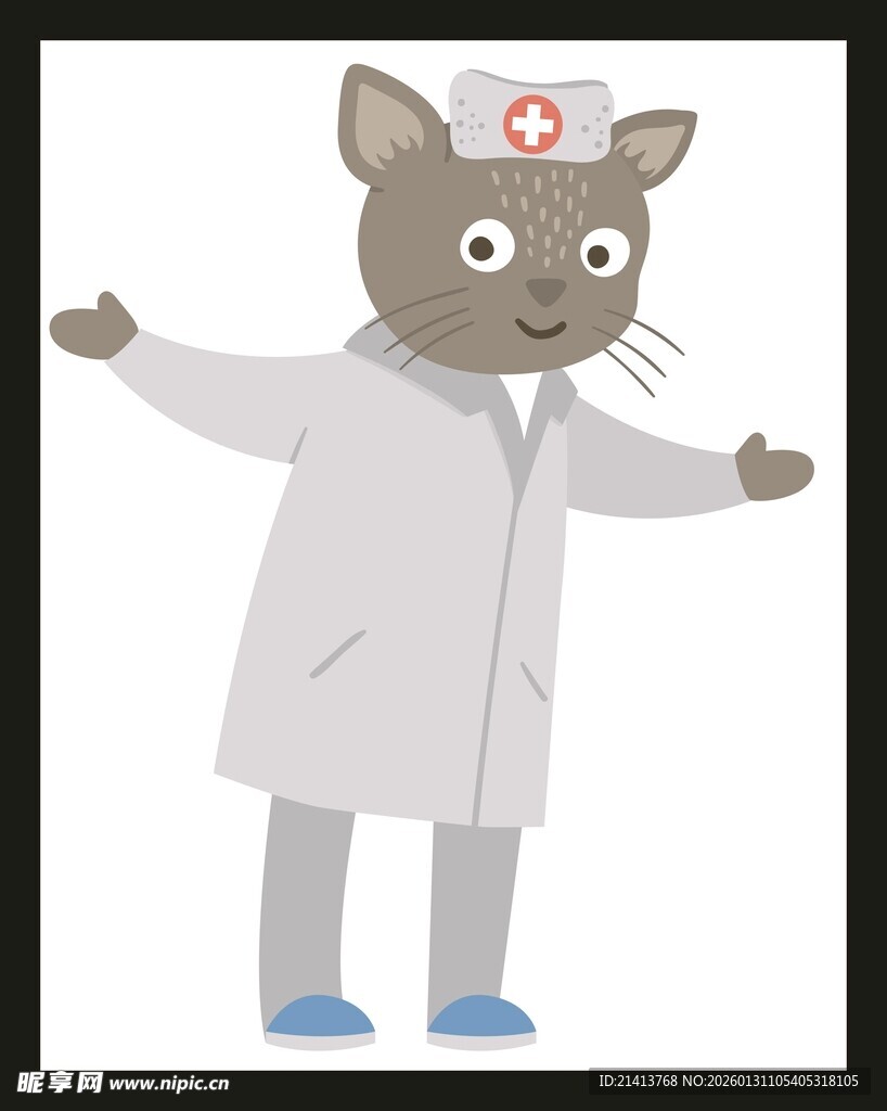 卡通老鼠医生形象展示