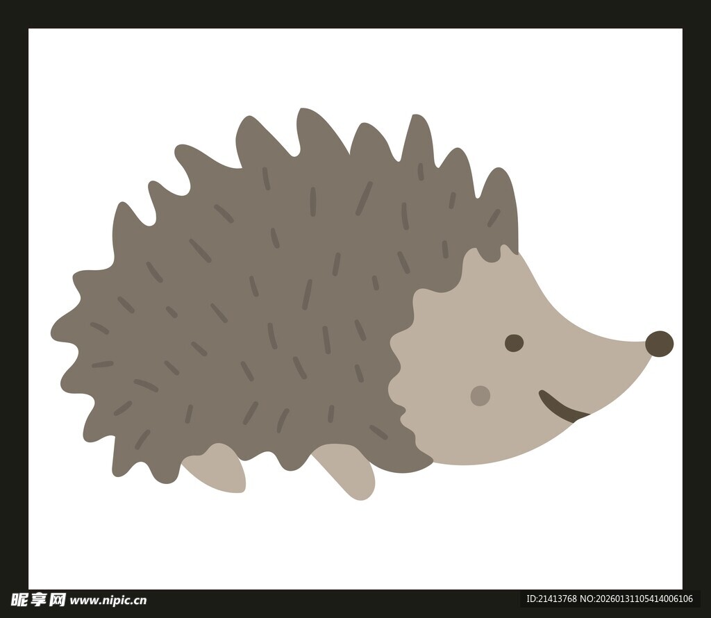 可爱小刺猬插画