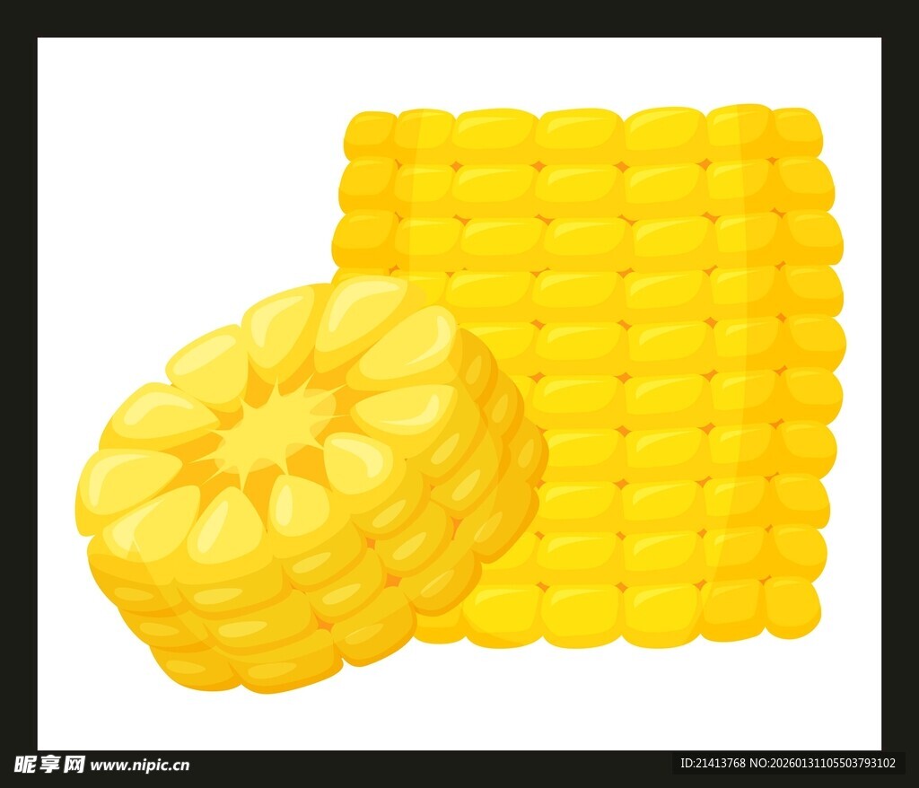 金黄玉米饱满诱人