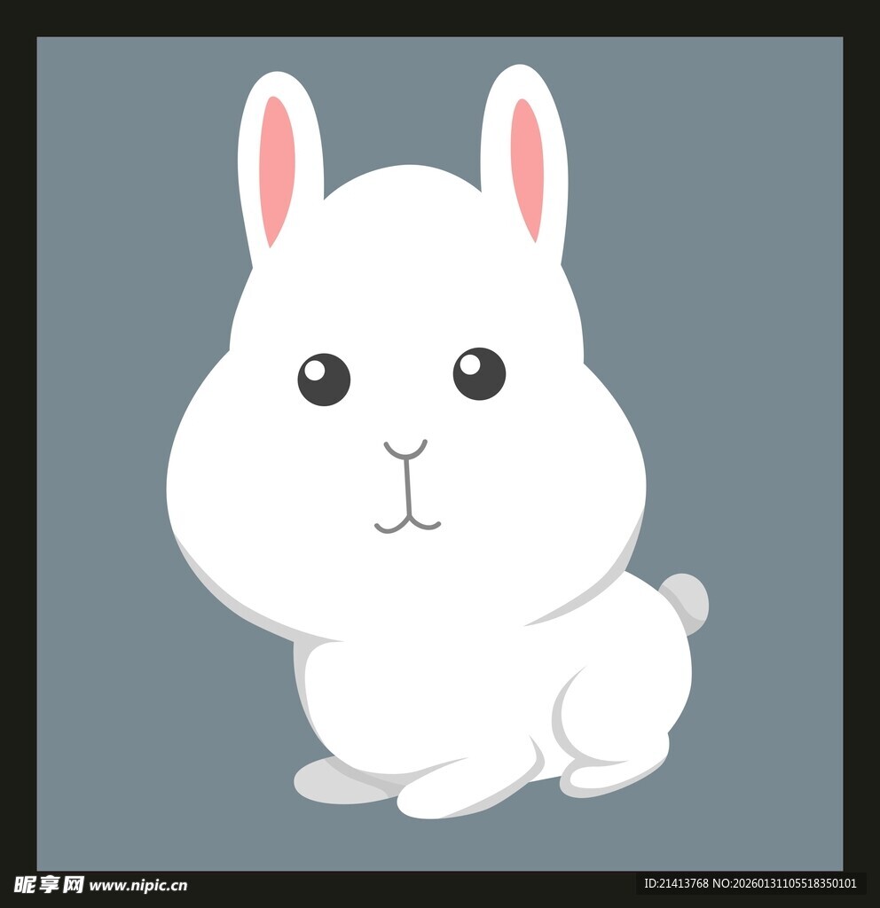 可爱白兔卡通形象